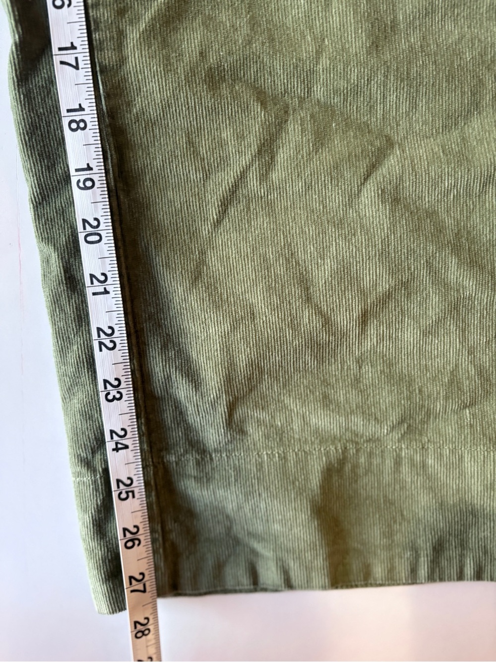 Pact wide leg corduroy green crop ankle pants trousers women’s medium 27” inseam - Picture 3 of 8